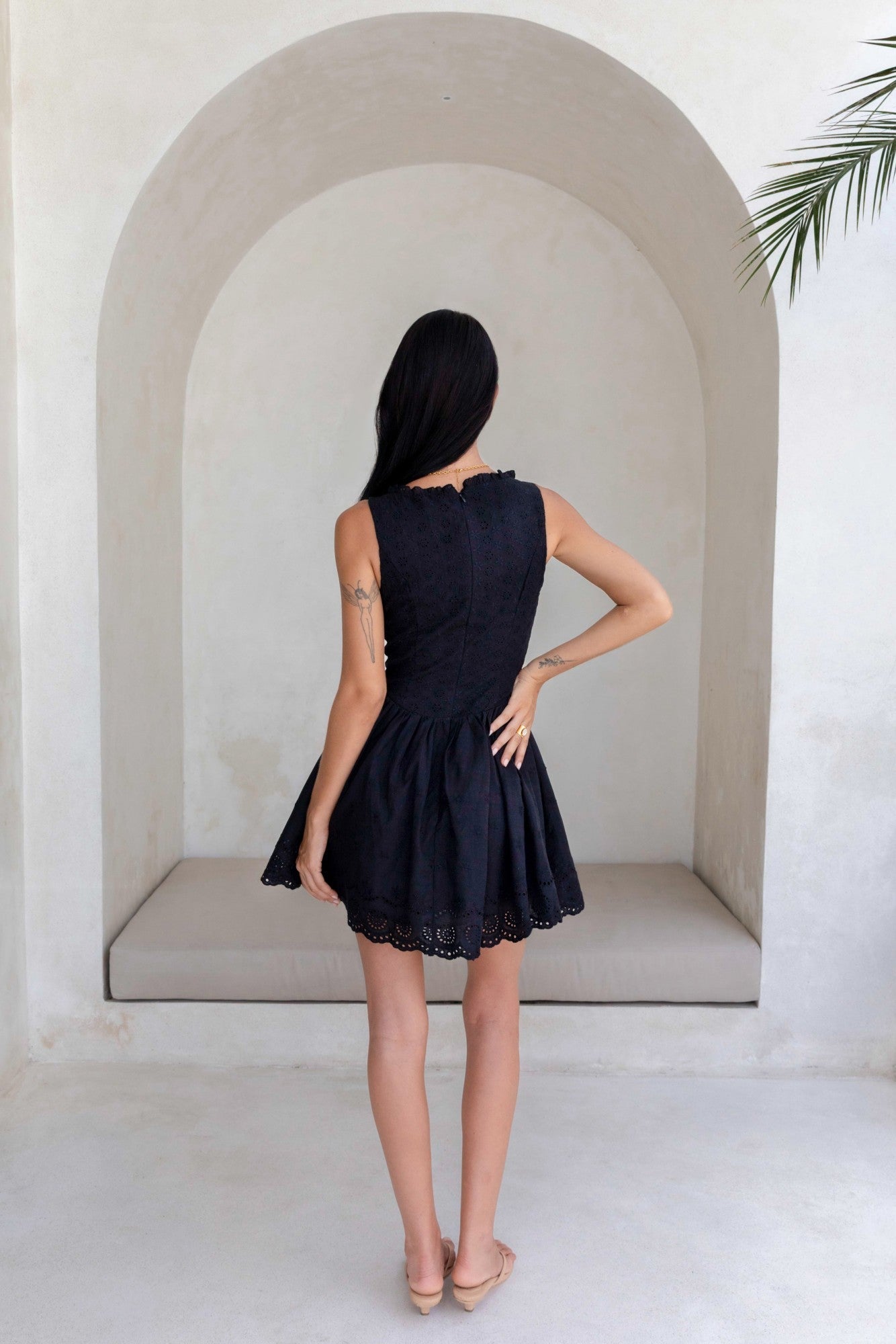 Softly Dreaming Mini Dress Black