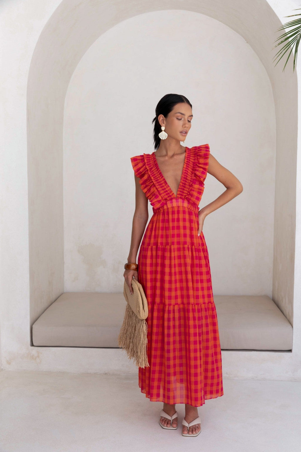 Sunset Picnic Maxi Dress Pink