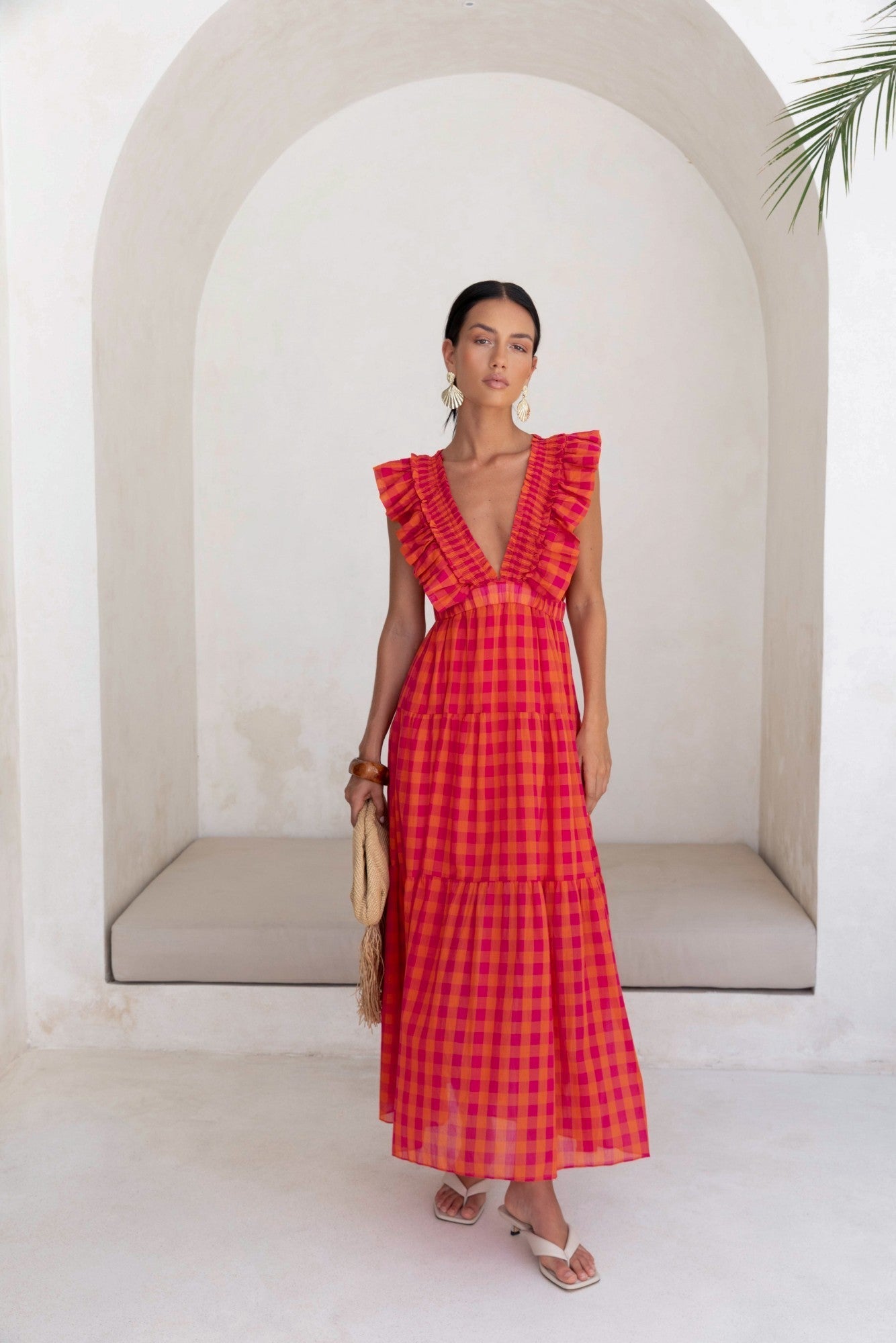 Sunset Picnic Maxi Dress Pink
