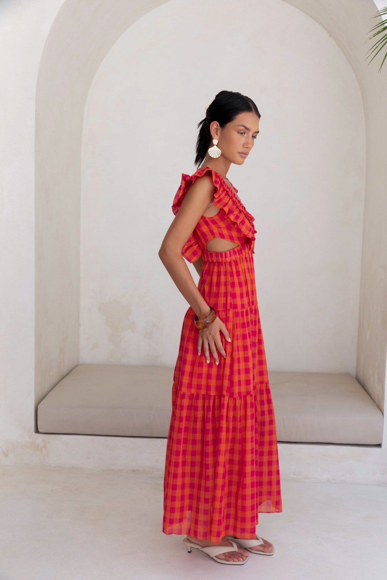 Sunset Picnic Maxi Dress Pink