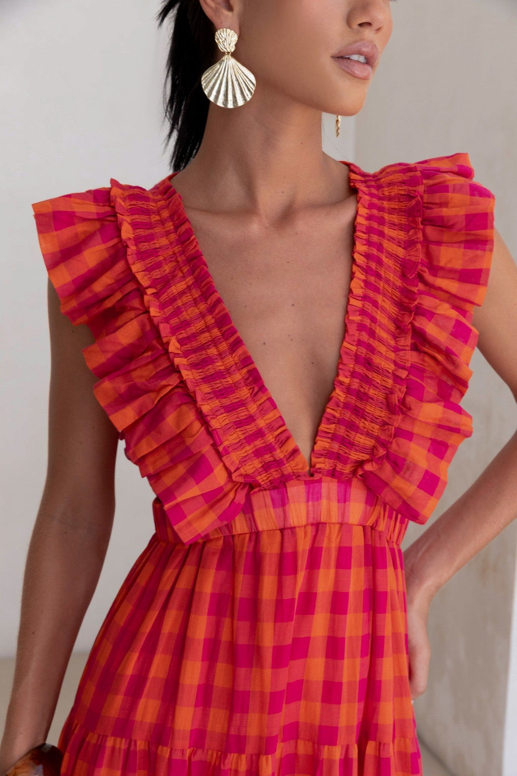 Sunset Picnic Maxi Dress Pink