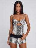 AUREZA PLAYSUIT SILVER SNAKE