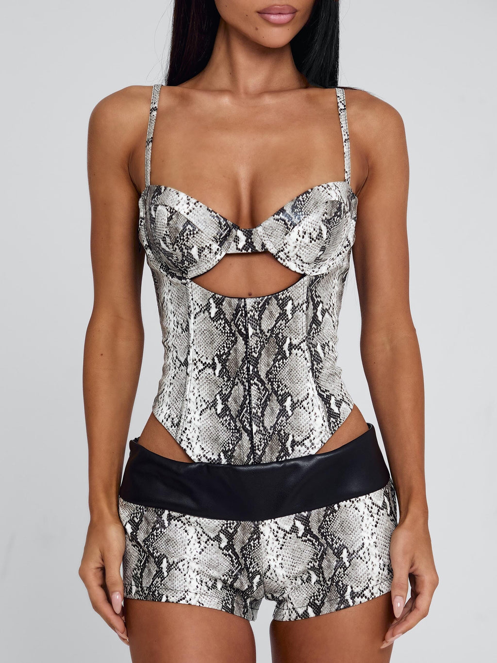 AUREZA PLAYSUIT SILVER SNAKE