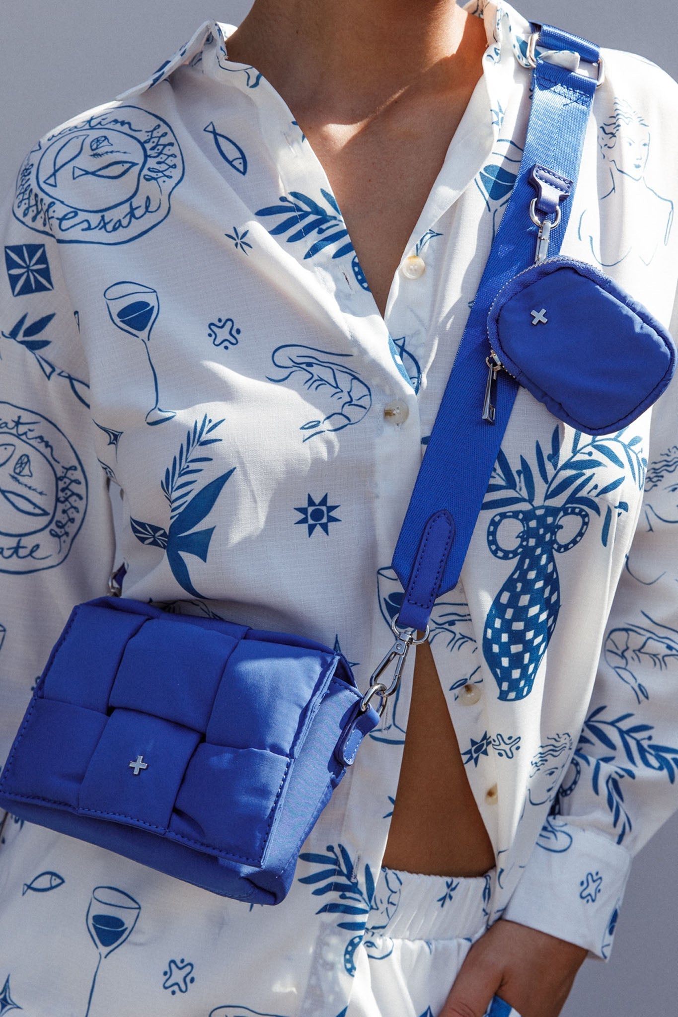 Peta And Jain Vespa Shoulder Bag Cobalt Blue