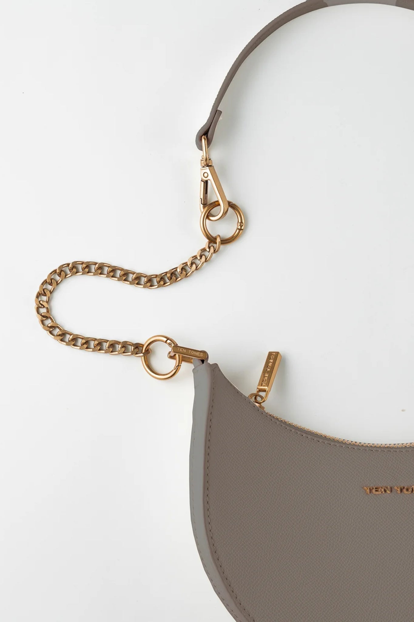 TEN TONES Grayson Moon Bag Beige
