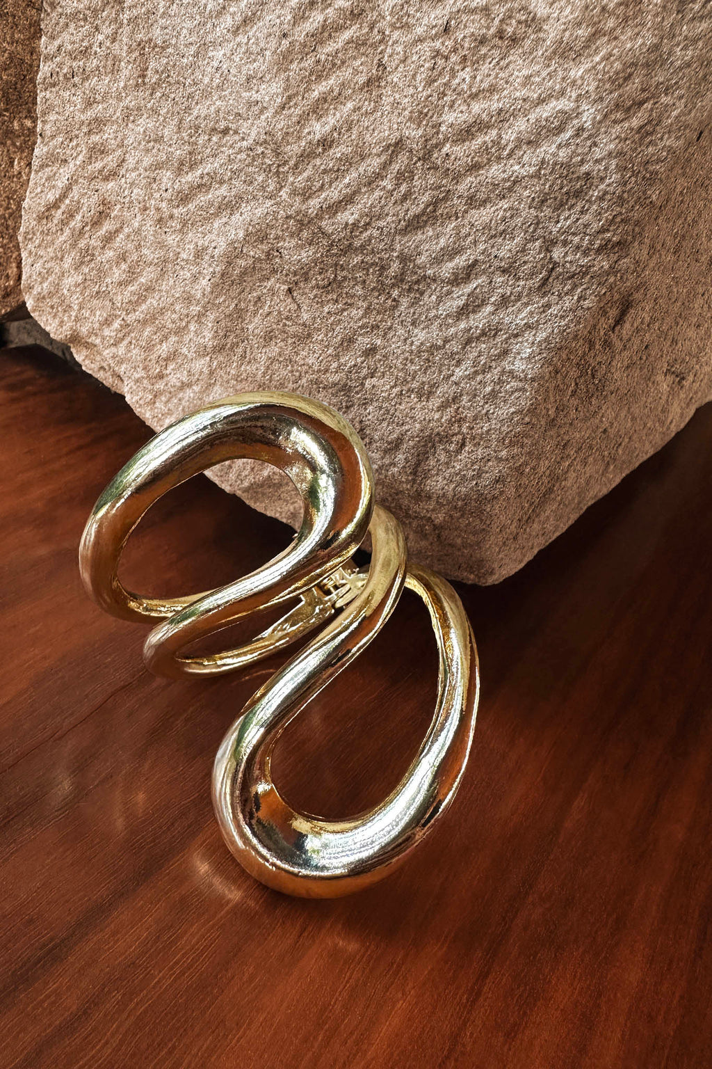Wanderers Hinged Cuff Bracelet Gold