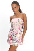 Entered The Chat Strapless Mini Dress Multi