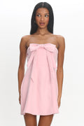 Lollipop Strapless Bow Bust Mini Dress Pink Sorbet