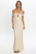 Tilda Off-Shoulder Maxi Dress Lace Butter