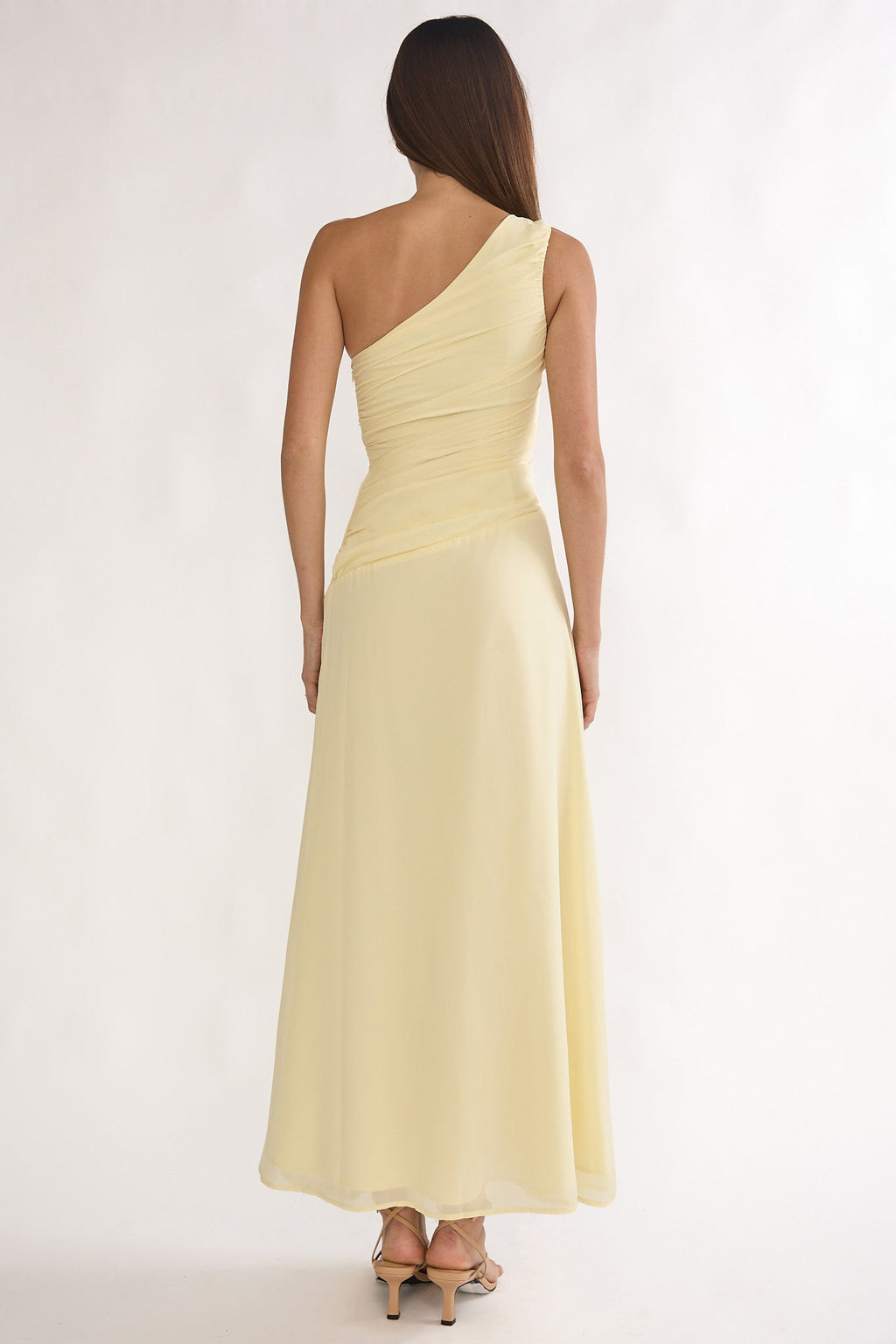 Ivora One-Shoulder Cut-Out Waist Maxi Dress Butter