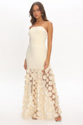 Divora Embellished Hem Maxi Dress Butter