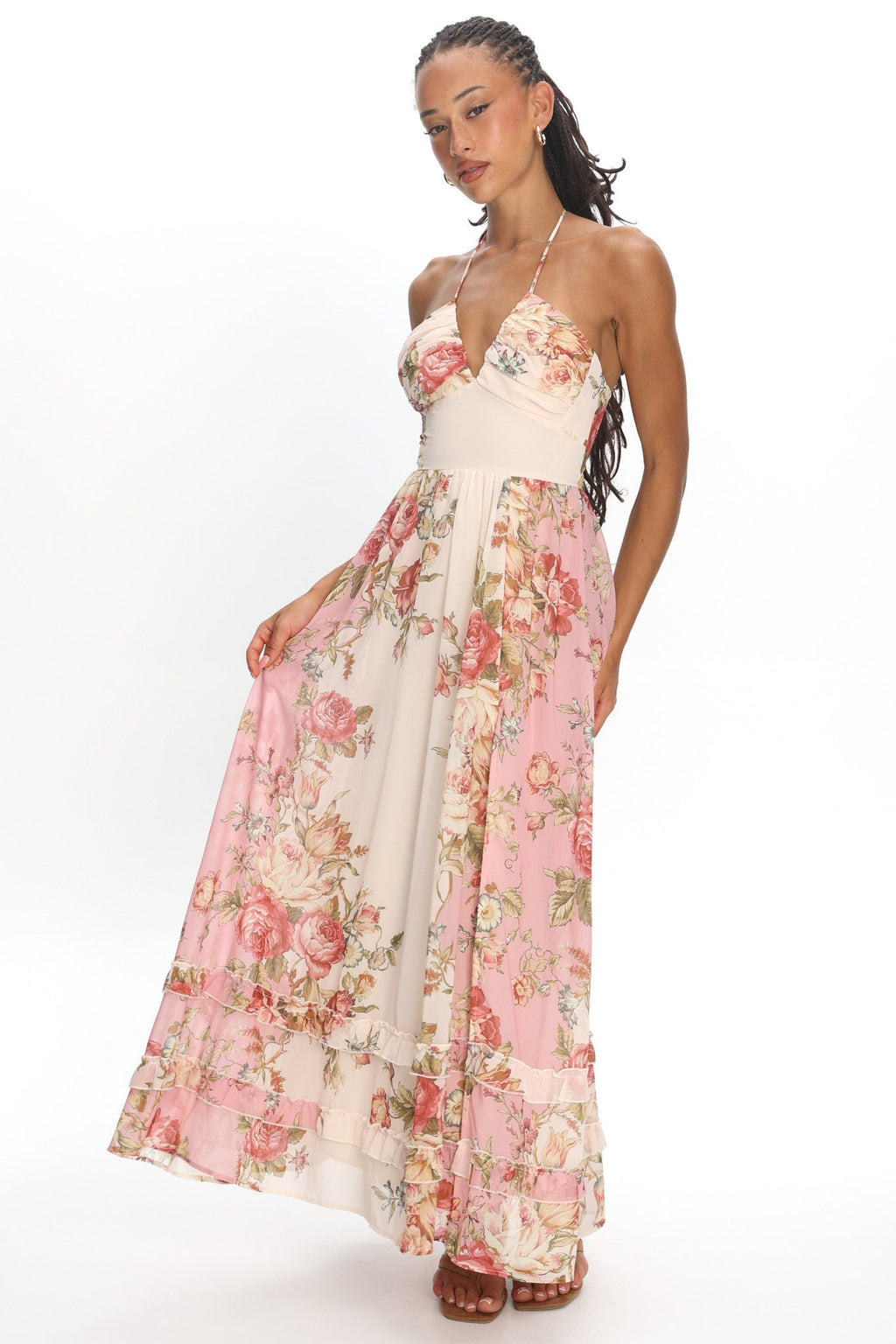 Hilariah Halter Maxi Dress Pink