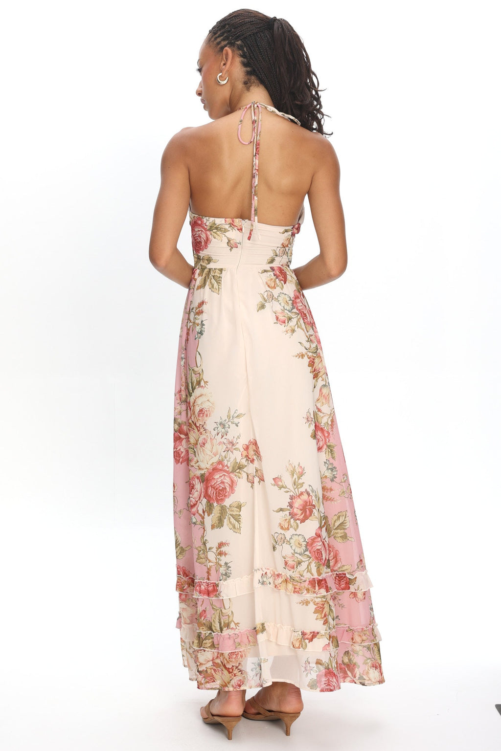 Hilariah Halter Maxi Dress Pink
