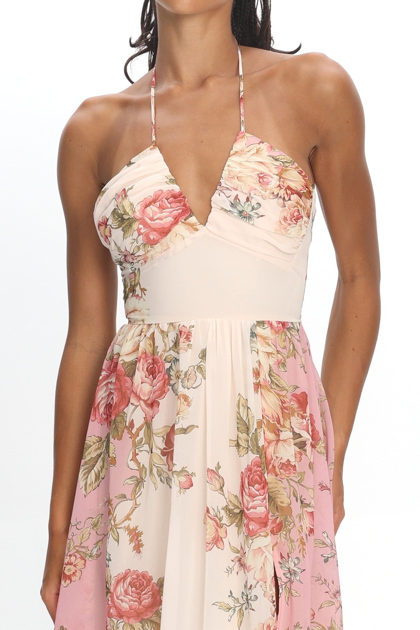 Hilariah Halter Maxi Dress Pink