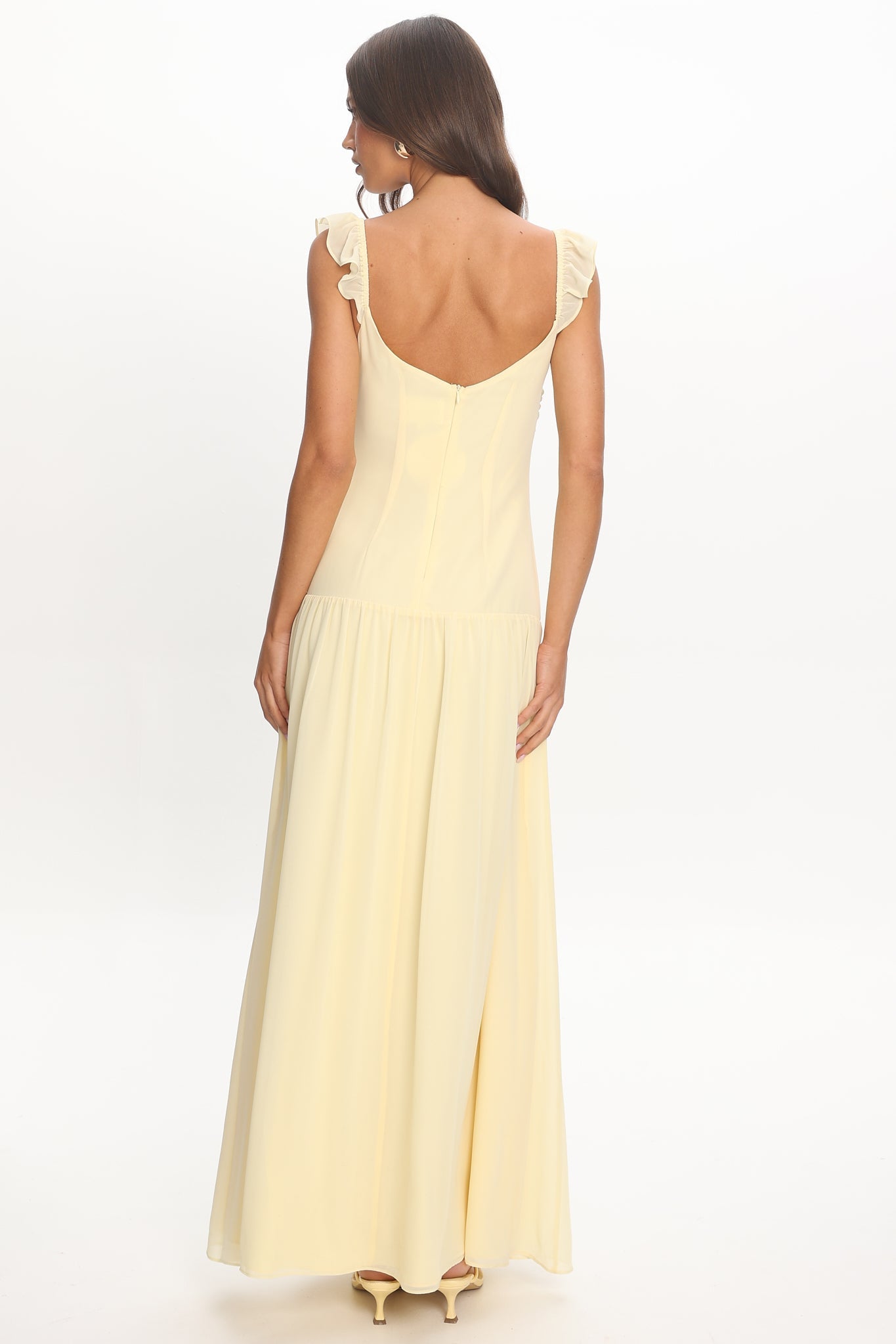 Haisley Drop Waist Ruffle Maxi Dress Butter