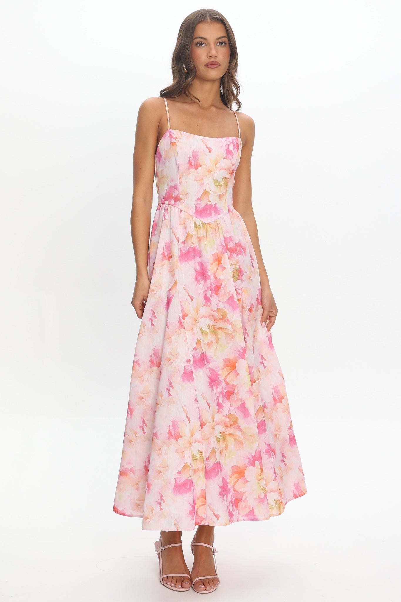 Avelisse Scoop Midi Dress Pink