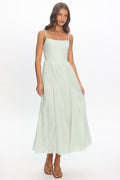 Dulce Scoop Neck Midi Dress Sage