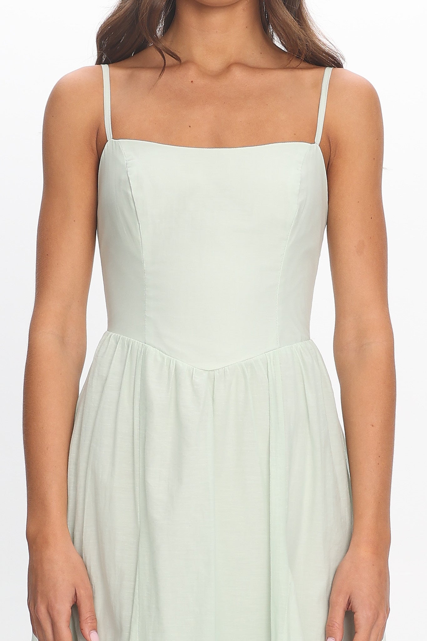 Dulce Scoop Neck Midi Dress Sage