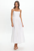 Dulce Scoop Neck Midi Dress White