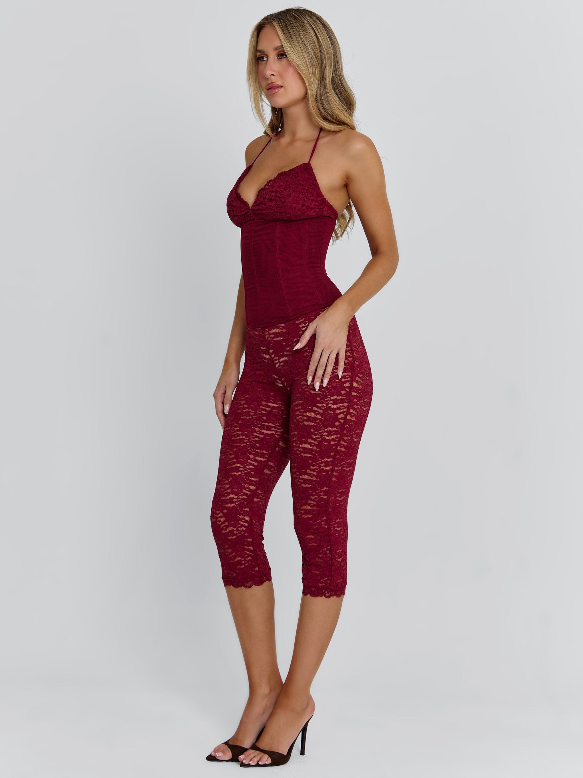 CENDRE PLAYSUIT BURGUNDY