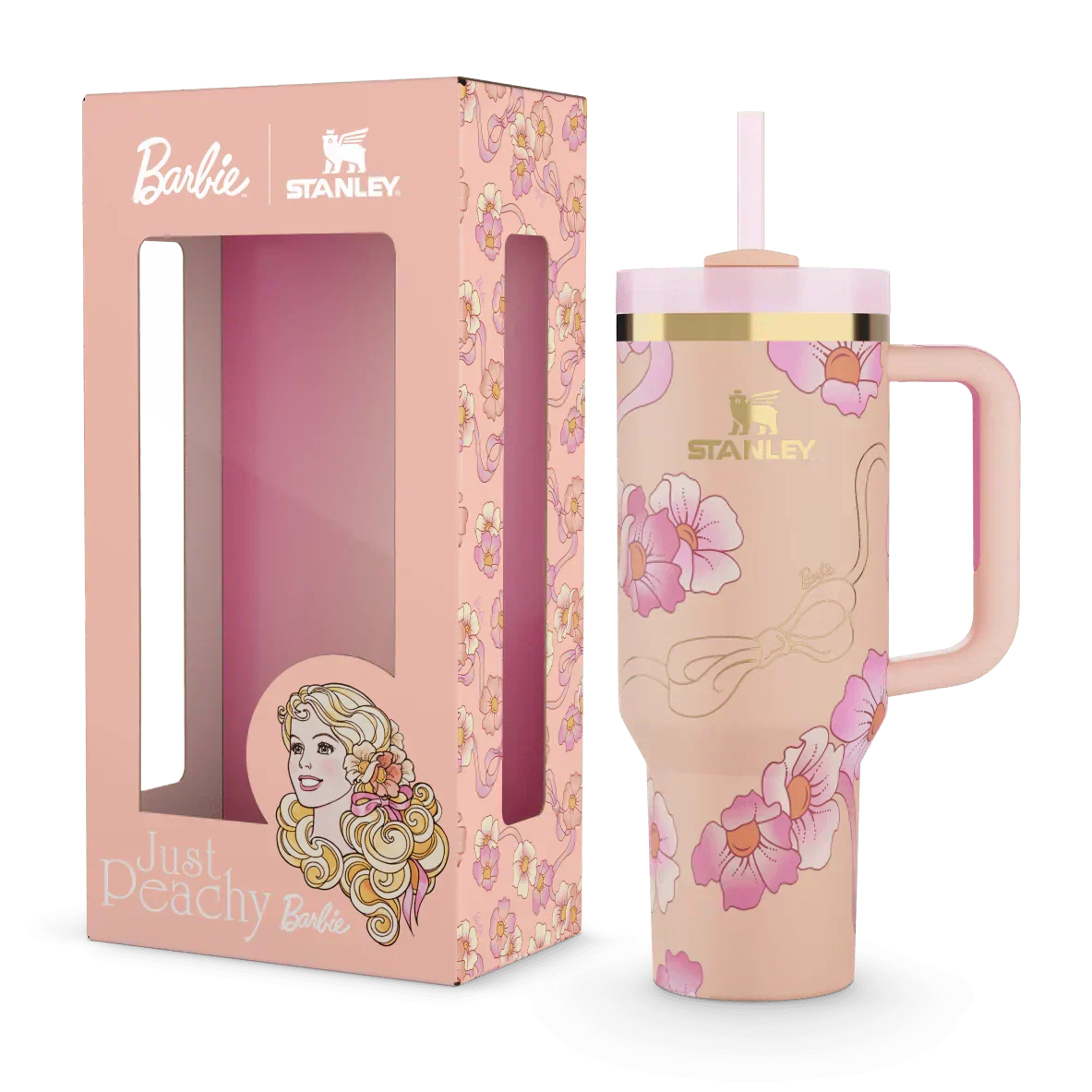 The Barbie™ x Stanley '80s Peaches 'N Cream Quencher | 40 OZ