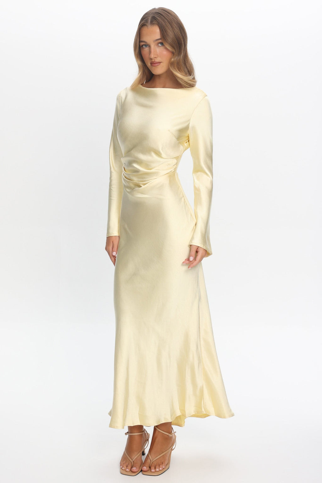 Loveland Cowl Back Midi Dress Butter