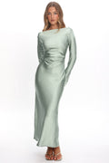 Loveland Cowl Back Midi Dress Sage
