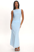 Carri Twist Waist Maxi Dress Ice Blue