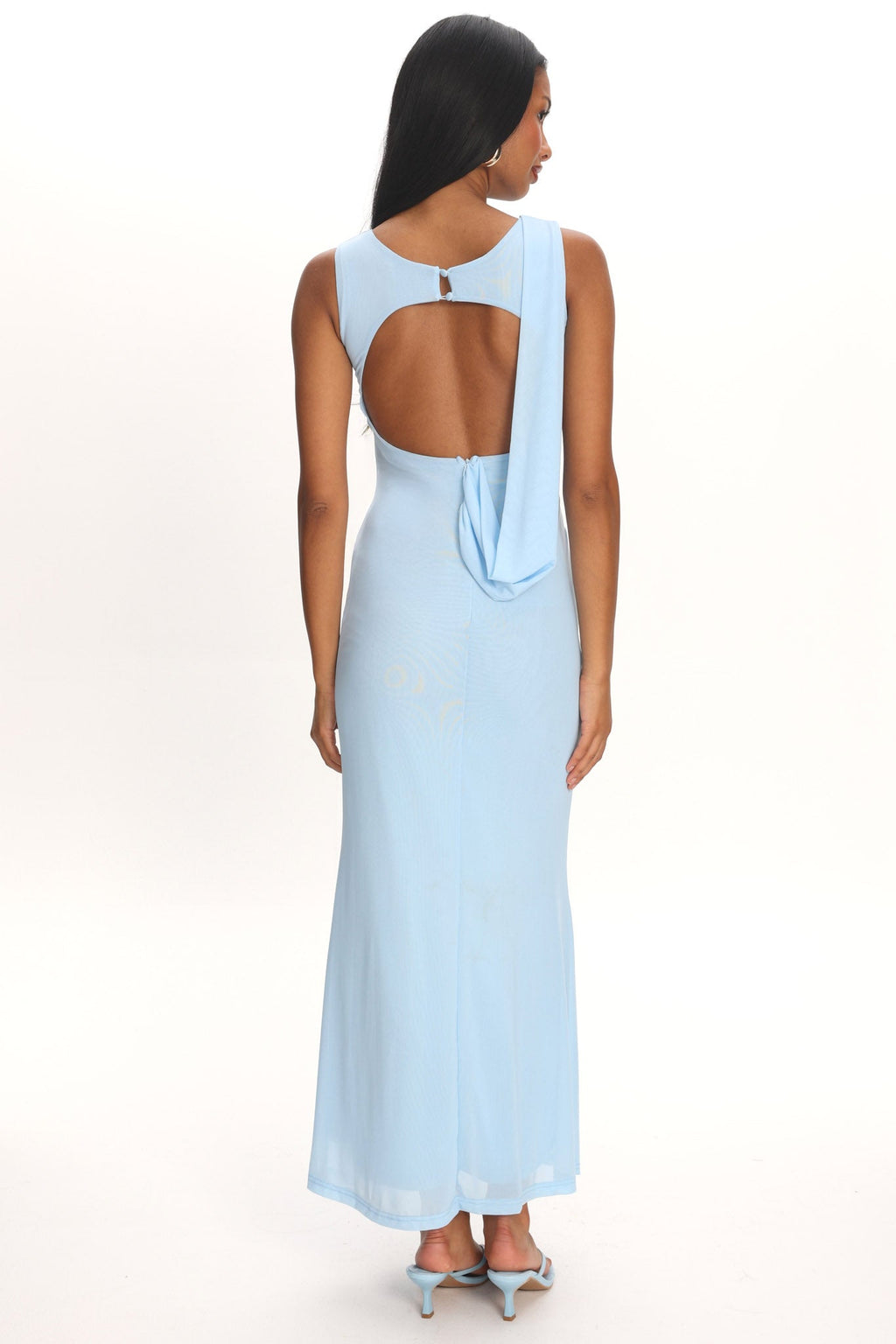 Carri Twist Waist Maxi Dress Ice Blue