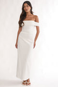 Love Languages Off-Shoulder Maxi Dress White