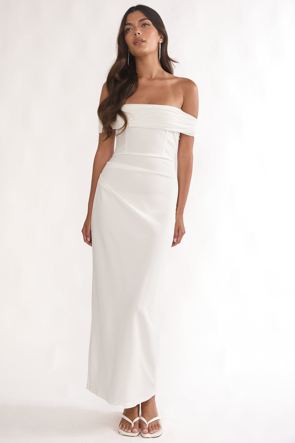 Love Languages Off-Shoulder Maxi Dress White