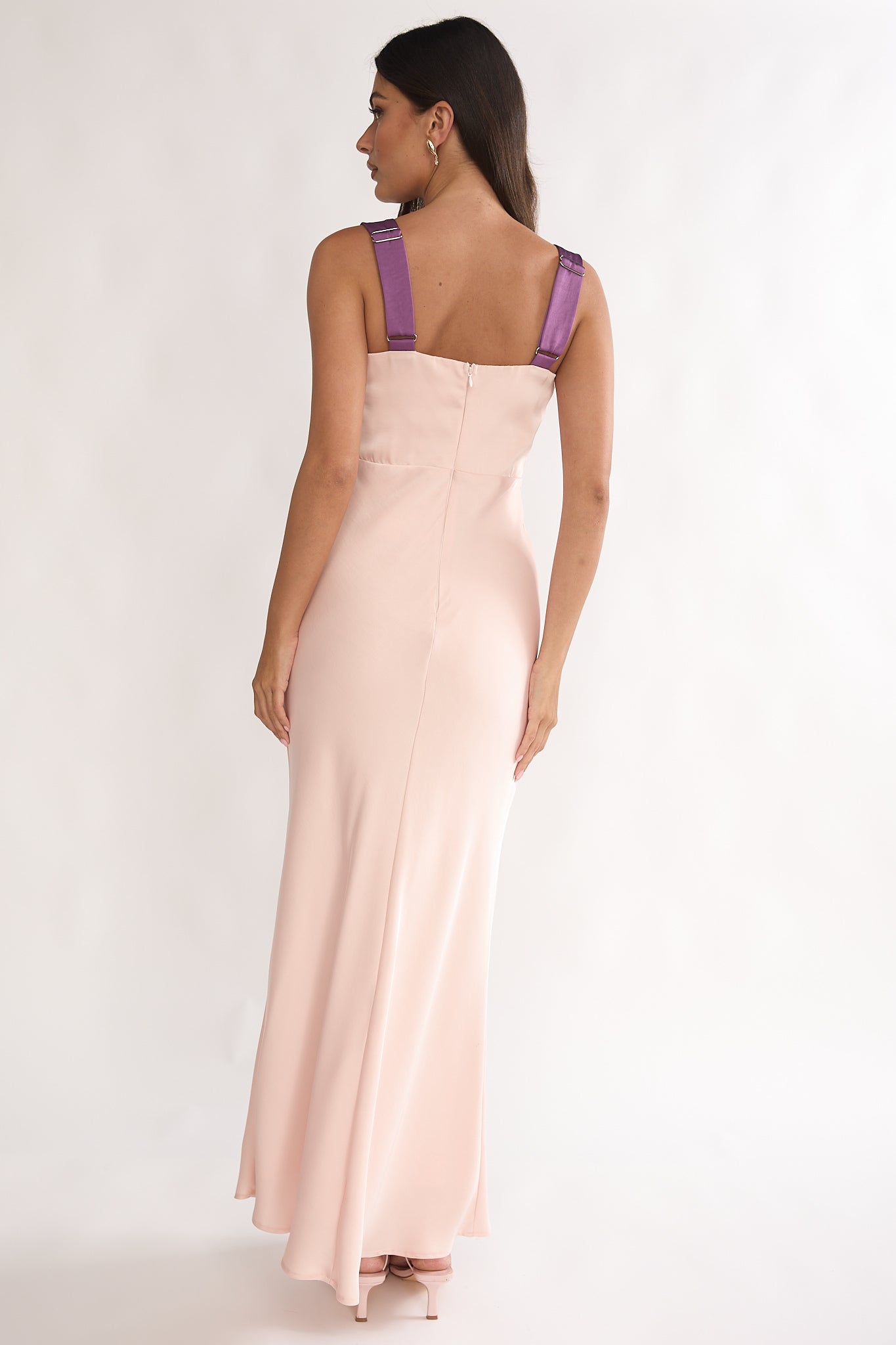 Elowra Bow Bust Maxi Dress Pink