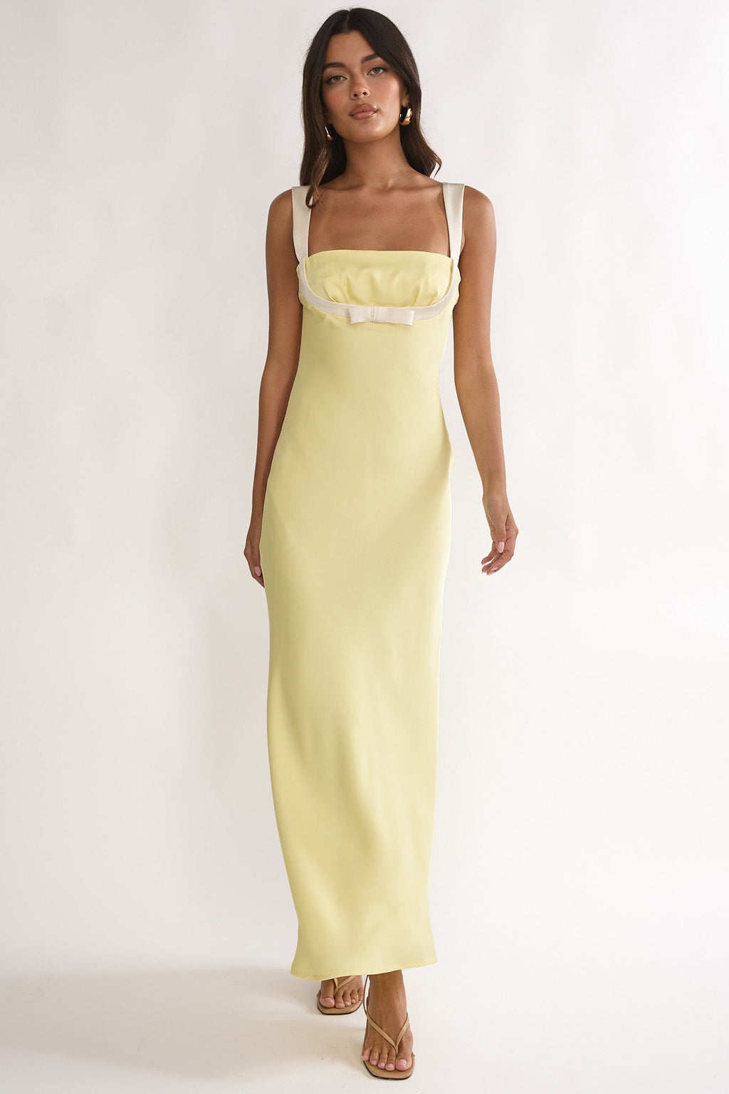 Elowra Bow Bust Maxi Dress Butter