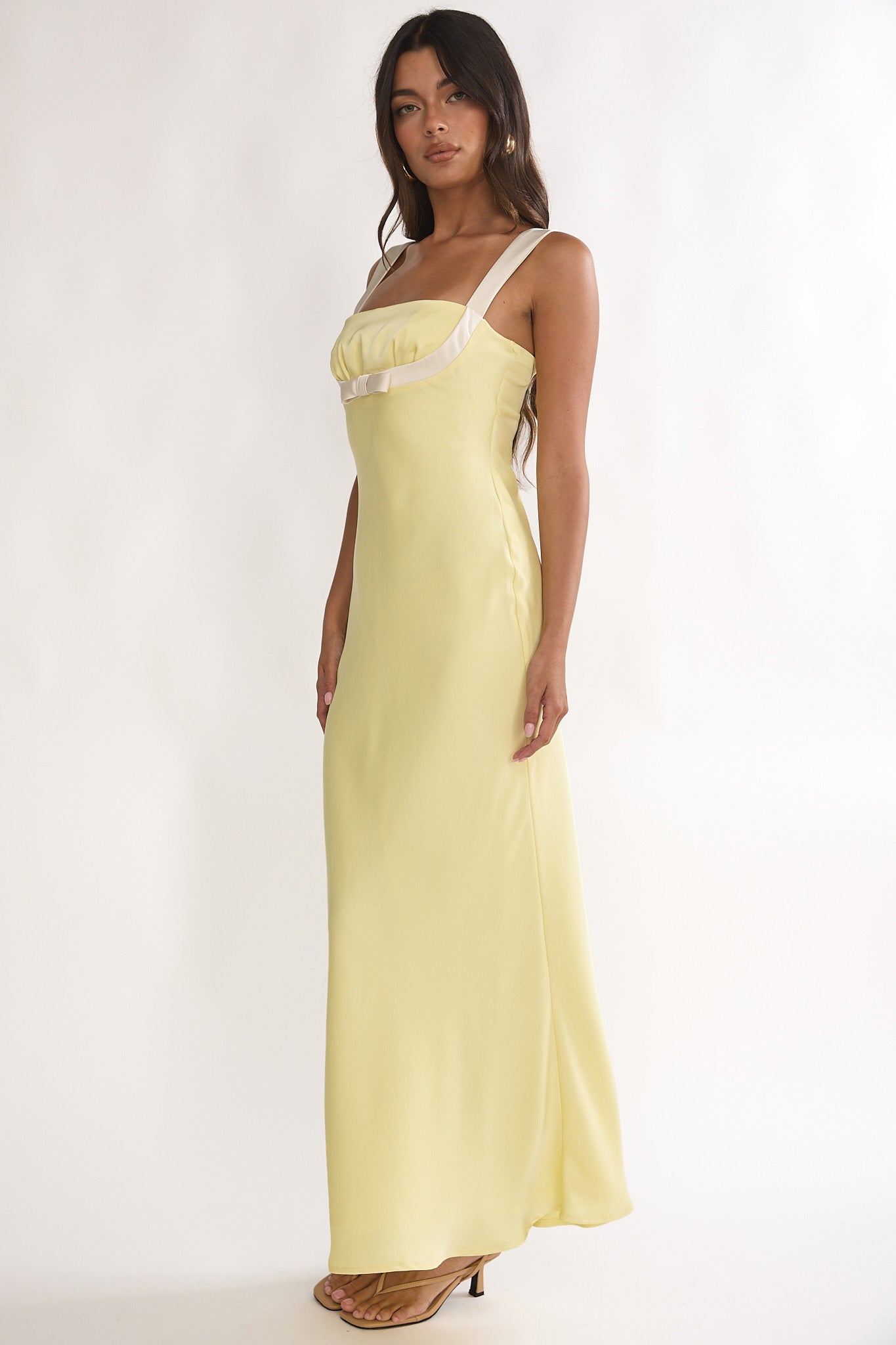 Elowra Bow Bust Maxi Dress Butter