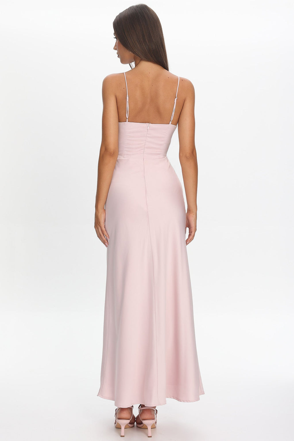 Ambrette Bow Waist Maxi Dress Pink