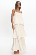 Morning Ray Layered Maxi Dress Ivory