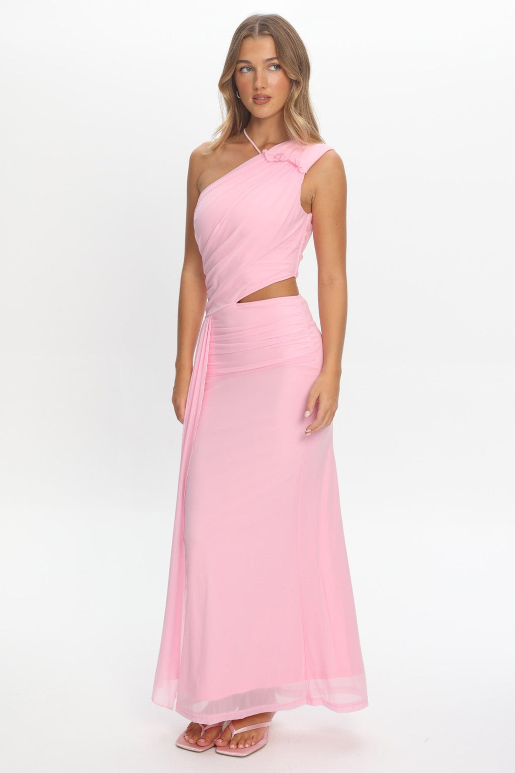 Out Loud Cut-Out Drape Maxi Dress Cheek