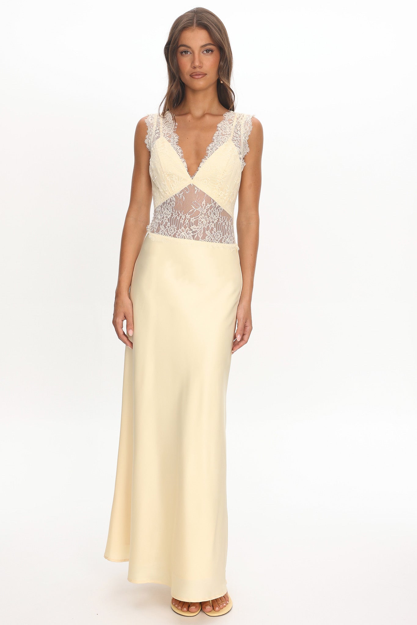 Alessa Lace Bodice Maxi Dress Butter