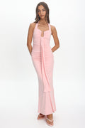 Opera Drape Bust Maxi Dress Pink