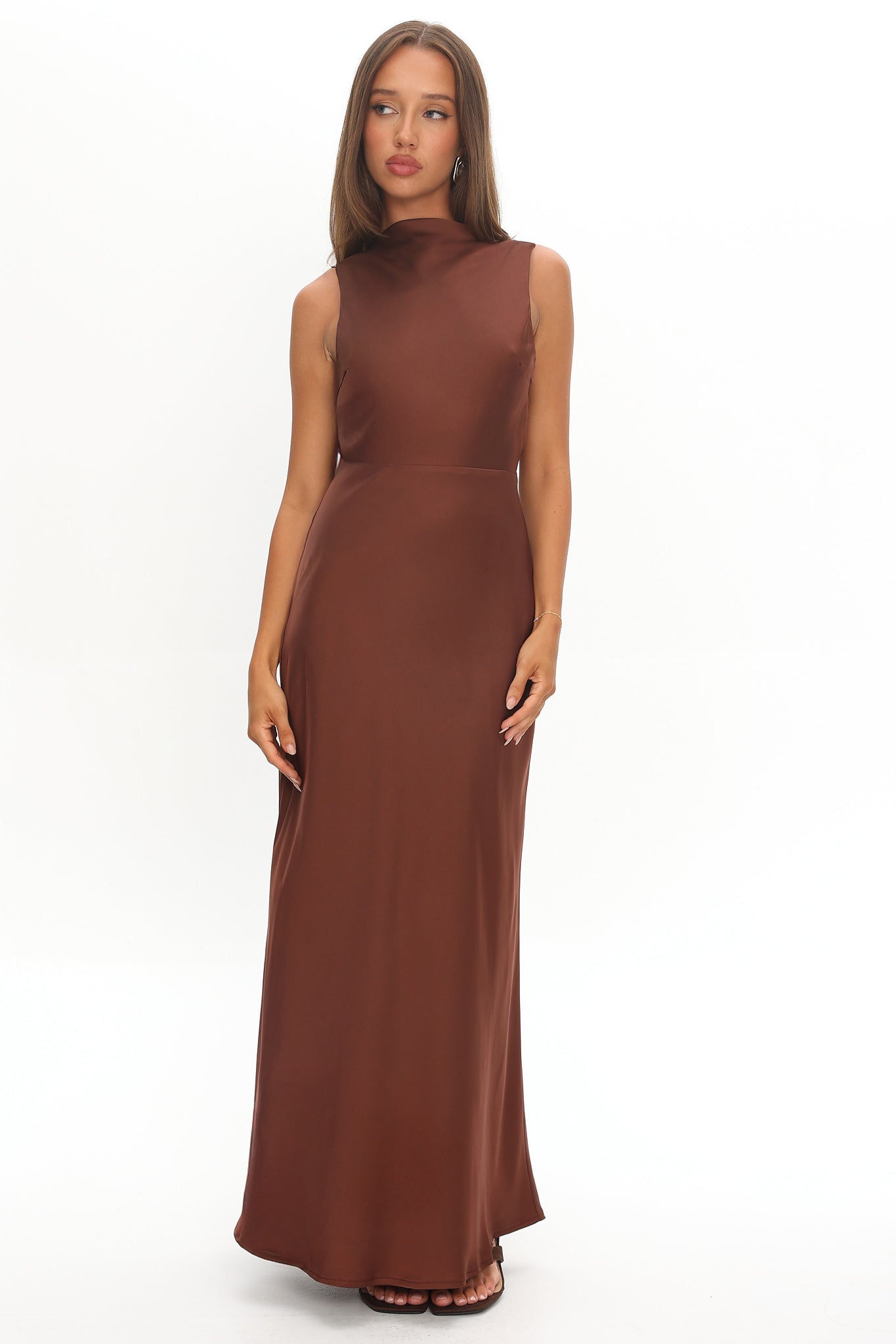 Effie Cowl Back Maxi Dress Cocoa