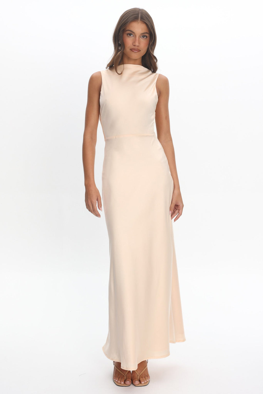 Effie Cowl Back Maxi Dress Cream