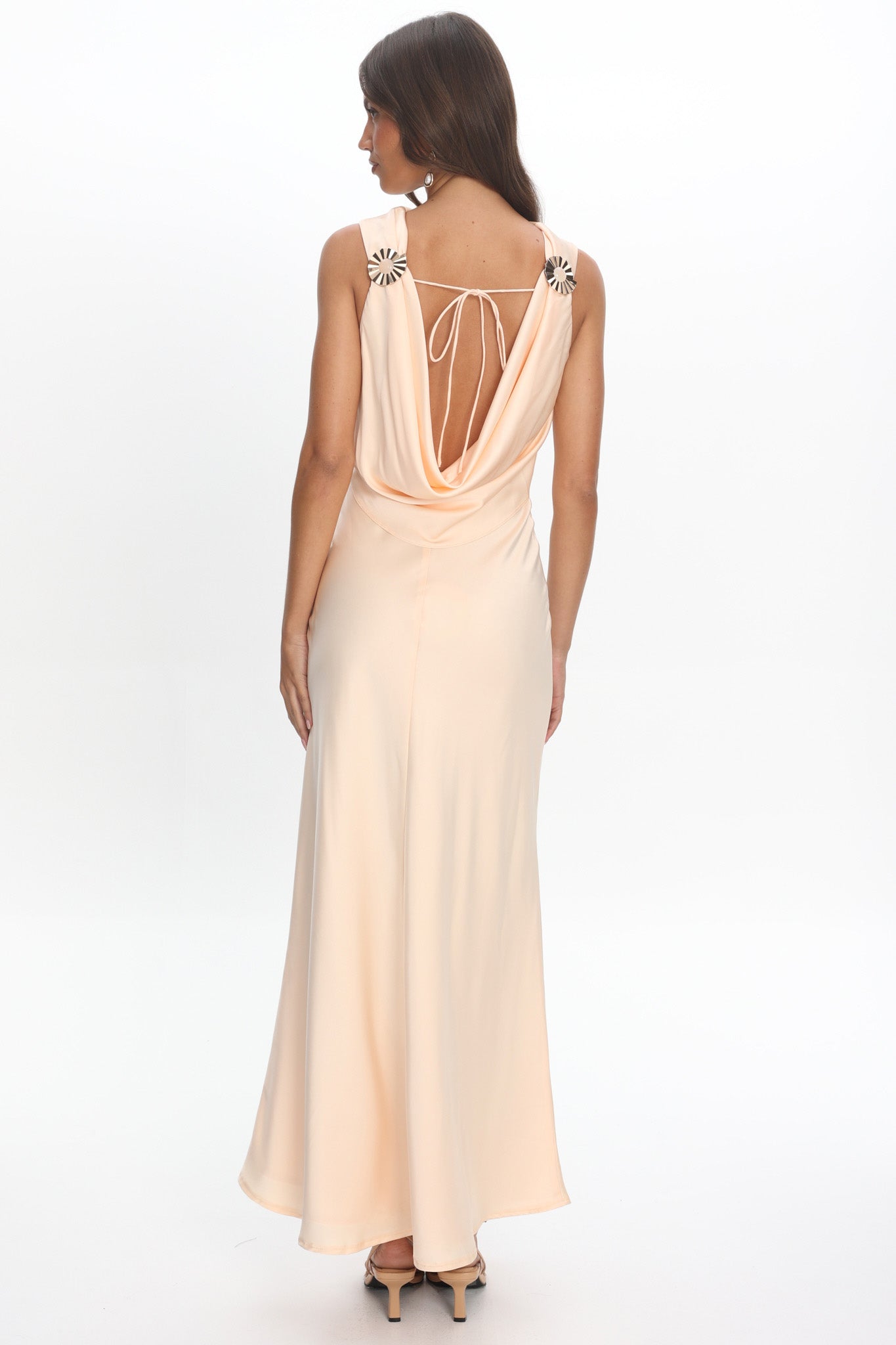 Effie Cowl Back Maxi Dress Cream