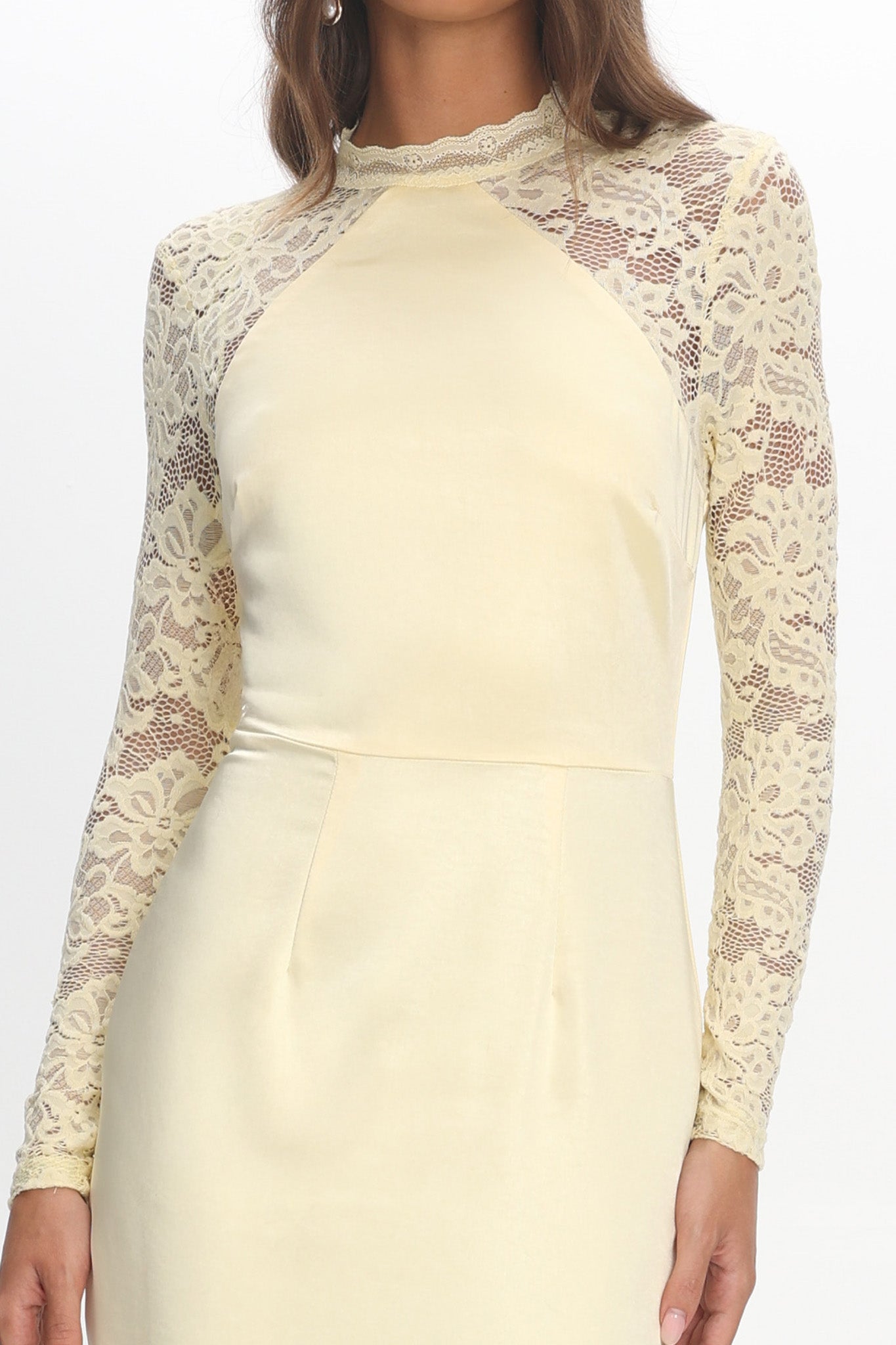 Lucha Lace Sleeve Maxi Dress Butter