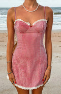 Cutie Pie Red Gingham Mini Dress