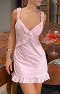 Elara Light Pink Mini Dress