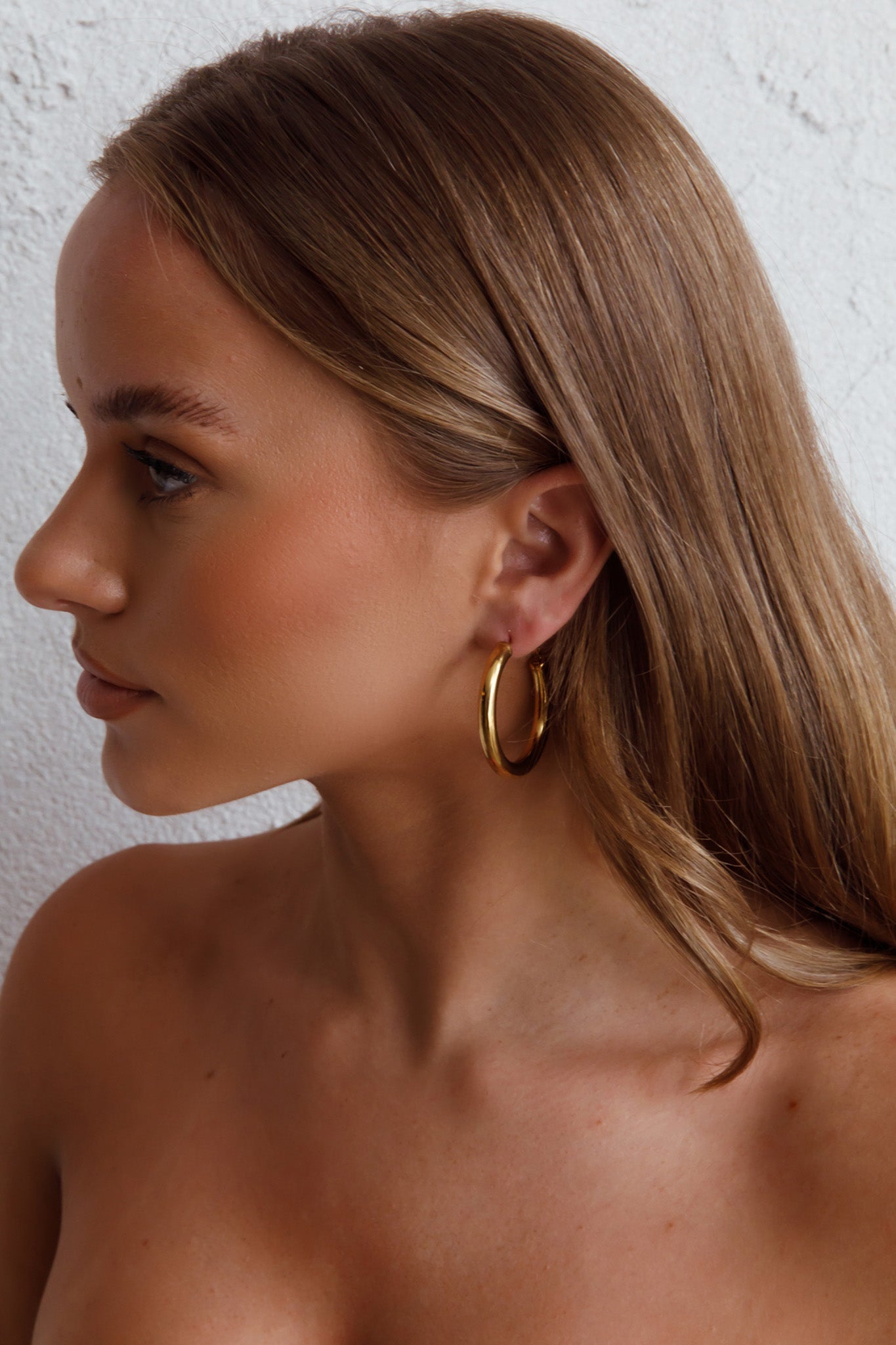 Medusa Hoop Earrings Gold