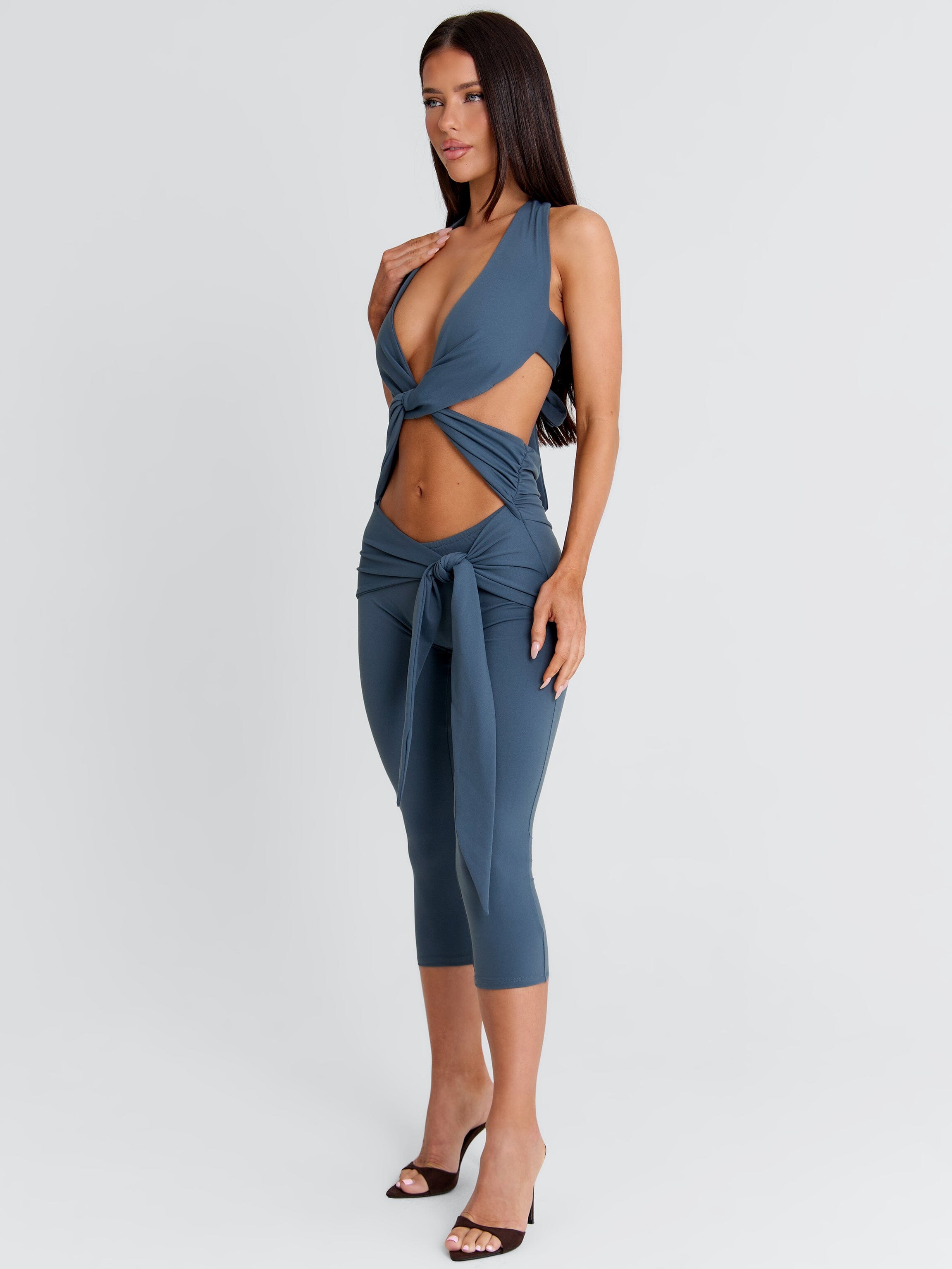 EUGENIA CAPRI JUMPSUIT SLATE