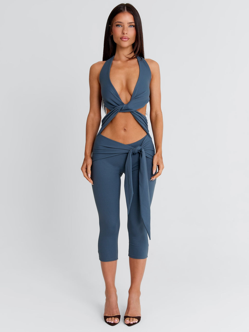 EUGENIA CAPRI JUMPSUIT SLATE