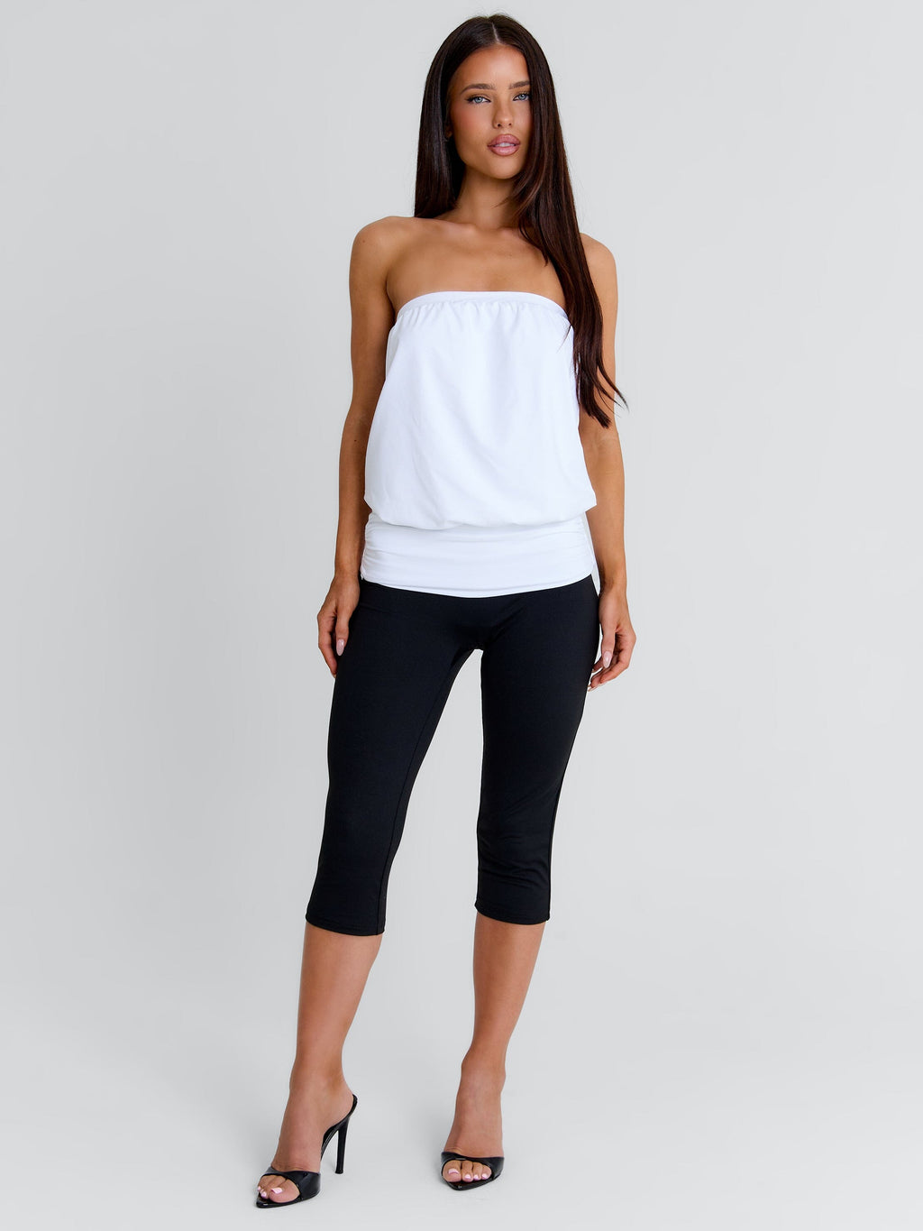 EVIENE CAPRI JUMPSUIT WHITE/BLACK