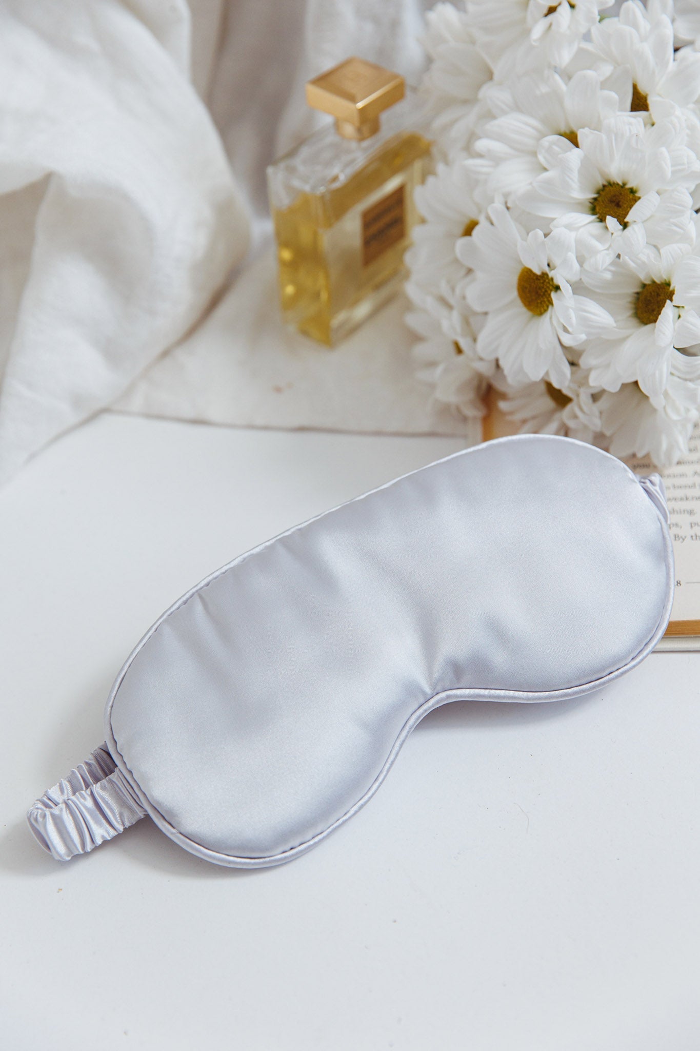 Sweet Dreams Satin Eye Mask Silver